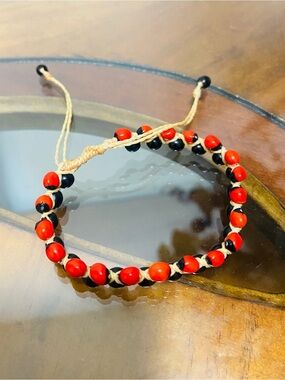 Huayruro Seed Bracelet from Peru for Good Luck & Spiritual Protection